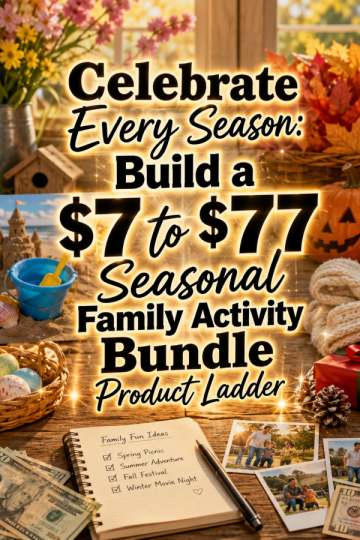 Celebrate Every Season: Build a  to  Seasonal Family Activity Bundle Product Ladder