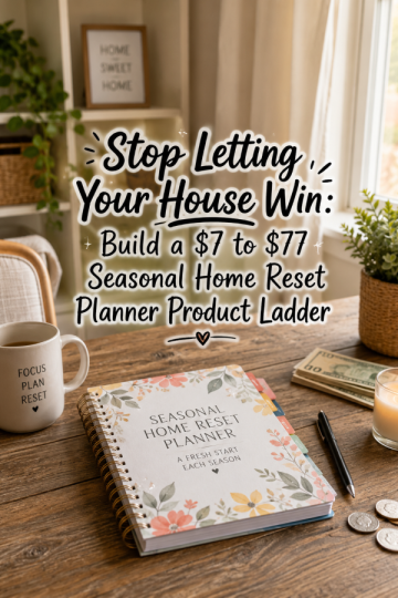 Stop Letting Your House Win: Build a  to  Seasonal Home Reset Planner Product Ladder