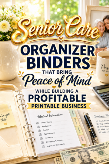 Senior Care Organizer Binders That Bring Peace of Mind While Building a Profitable Printable Business