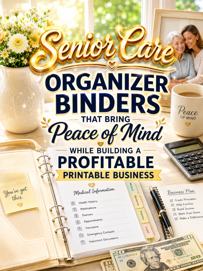 Senior Care Organizer Binders That Bring Peace of Mind While Building a Profitable Printable Business Senior Care Organizer Binders That Bring Peace of Mind While Building a Profitable Printable Business