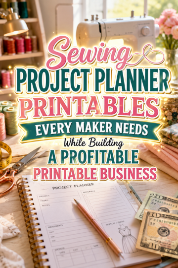 Sewing Project Planner Printables Every Maker Needs While Building a Profitable Printable Business