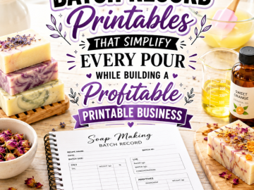 Soap Making Batch Record Printables That Simplify Every Pour While Building a Profitable Printable Business