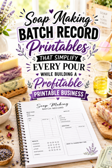 Soap Making Batch Record Printables That Simplify Every Pour While Building a Profitable Printable Business