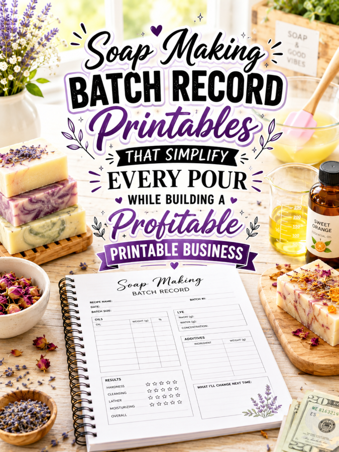 Soap Making Batch Record Printables That Simplify Every Pour While Building a Profitable Printable Business Soap Making Batch Record Printables That Simplify Every Pour While Building a Profitable Printable Business