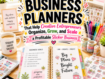 Sticker Shop Business Planners That Help Creative Entrepreneurs Organize, Grow, and Scale a Profitable Sticker Business Sticker Shop Business Planners That Help Creative Entrepreneurs Organize, Grow, and Scale a Profitable Sticker Business