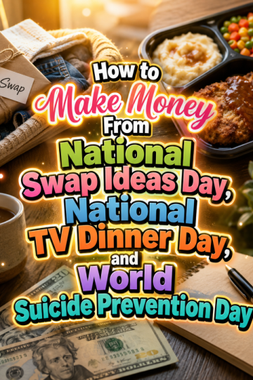 How to Make Money From National Swap Ideas Day, National TV Dinner Day, and World Suicide Prevention Day