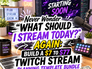 Never Wonder “What Should I Stream Today?” Again: Build a  to  Twitch Stream Planning Template Bundle