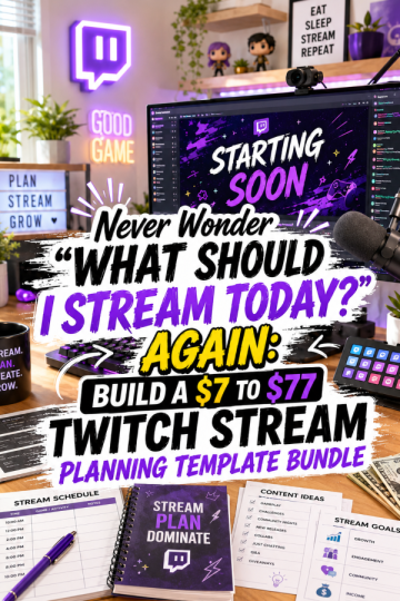 Never Wonder “What Should I Stream Today?” Again: Build a  to  Twitch Stream Planning Template Bundle