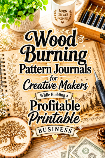 Wood Burning Pattern Journals for Creative Makers While Building a Profitable Printable Business