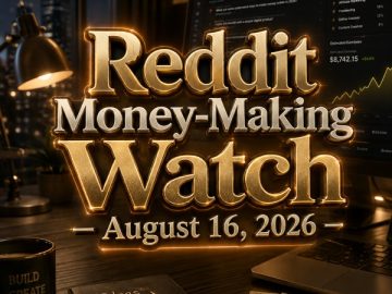 Reddit Money-Making Watch – August 16, 2026 Reddit Money-Making Watch – August 16, 2026