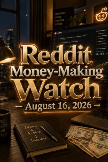 Reddit Money-Making Watch – August 16, 2026