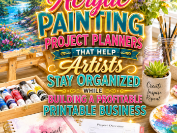 Acrylic Painting Project Planners That Help Artists Stay Organized While Building a Profitable Printable Business