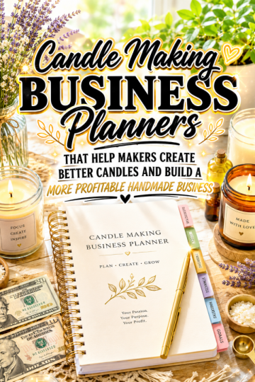 Candle Making Business Planners That Help Makers Create Better Candles and Build a More Profitable Handmade Business