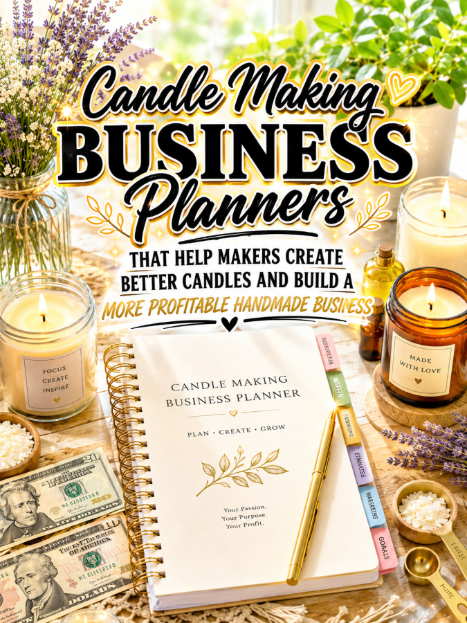 Candle Making Business Planners That Help Makers Create Better Candles and Build a More Profitable Handmade Business