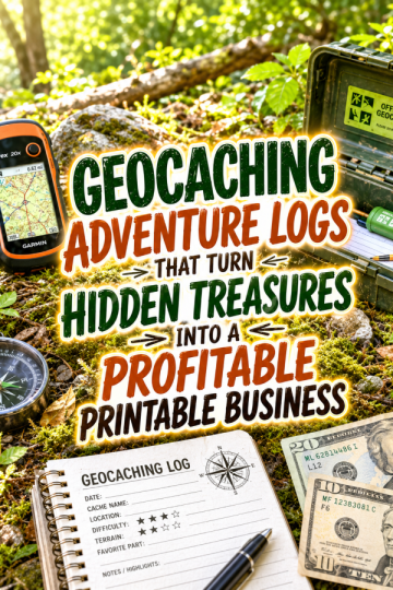 Geocaching Adventure Logs That Turn Hidden Treasures Into a Profitable Printable Business