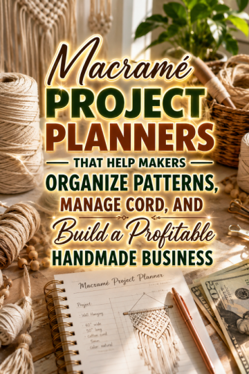 Macramé Project Planners That Help Makers Organize Patterns, Manage Cord, and Build a Profitable Handmade Business