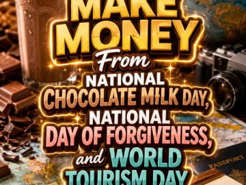 How to Make Money From National Chocolate Milk Day, National Day of Forgiveness, and World Tourism Day