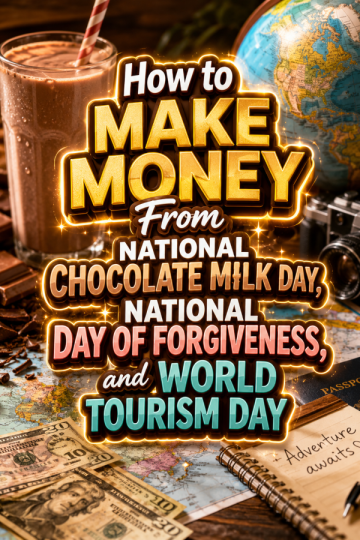 How to Make Money From National Chocolate Milk Day, National Day of Forgiveness, and World Tourism Day