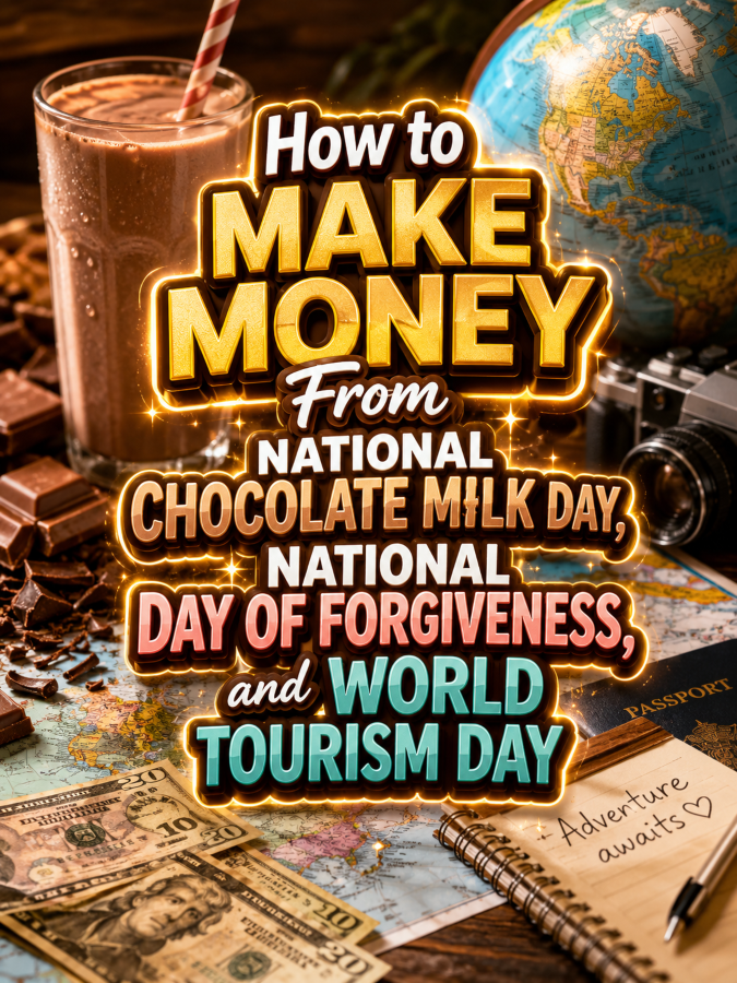 How to Make Money From National Chocolate Milk Day, National Day of Forgiveness, and World Tourism Day How to Make Money From National Chocolate Milk Day, National Day of Forgiveness, and World Tourism Day