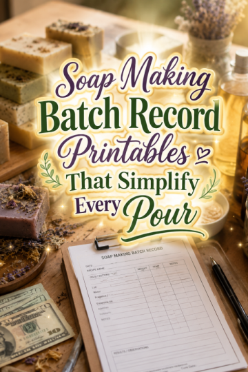 Soap Making Batch Record Printables That Simplify Every Pour