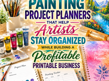 Acrylic Painting Project Planners That Help Artists Stay Organized While Building a Profitable Printable Business
