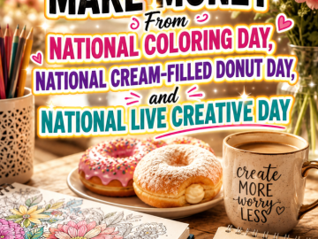 How to Make Money From National Coloring Day, National Cream-Filled Donut Day, and National Live Creative Day How to Make Money From National Coloring Day, National Cream-Filled Donut Day, and National Live Creative Day