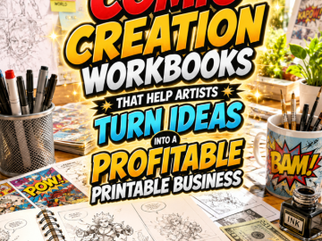 Comic Creation Workbooks That Help Artists Turn Ideas Into a Profitable Printable Business