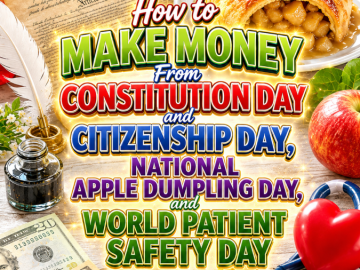 How to Make Money From Constitution Day and Citizenship Day, National Apple Dumpling Day, and World Patient Safety Day