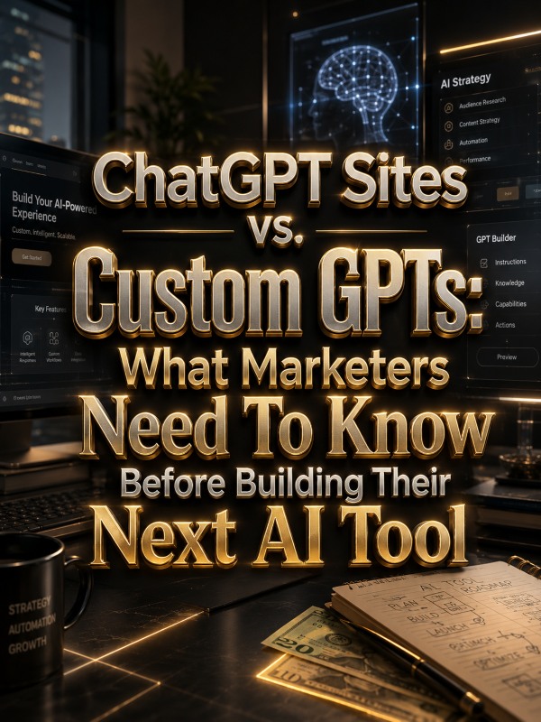 ChatGPT Sites vs. Custom GPTs: What Marketers Need To Know Before Building Their Next AI Tool ChatGPT Sites vs. Custom GPTs: What Marketers Need To Know Before Building Their Next AI Tool