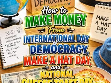 How to Make Money From International Day of Democracy, Make a Hat Day, and National Cheese Toast Day