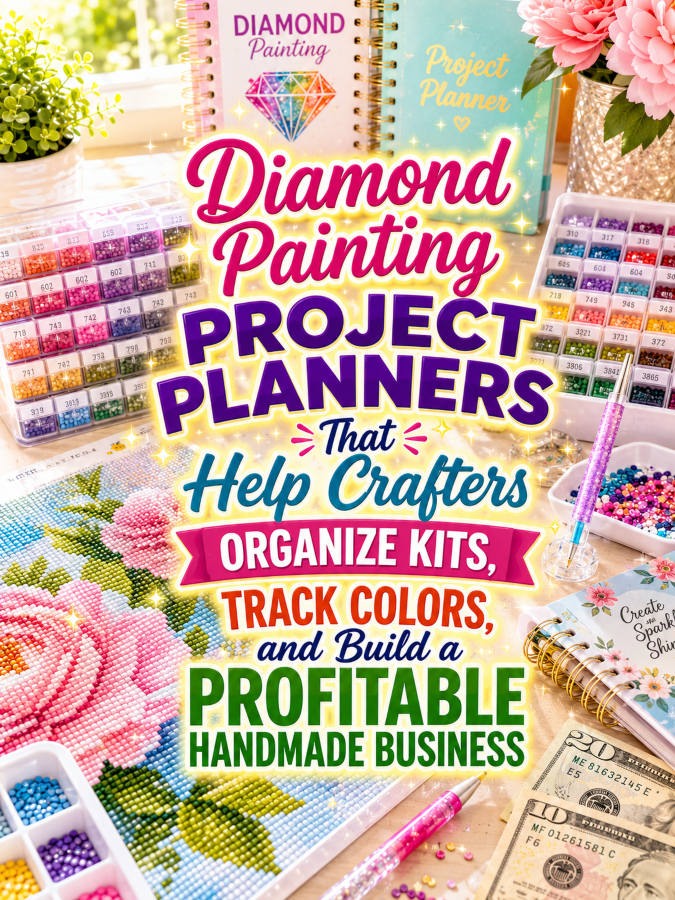 Diamond Painting Project Planners That Help Crafters Organize Kits, Track Colors, and Build a Profitable Handmade Business