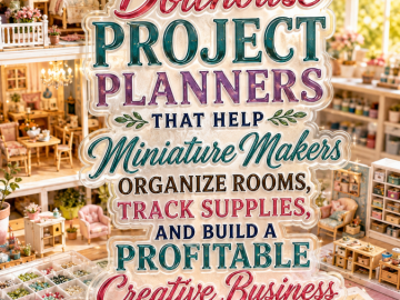 Dollhouse Project Planners That Help Miniature Makers Organize Rooms, Track Supplies, and Build a Profitable Creative Business
