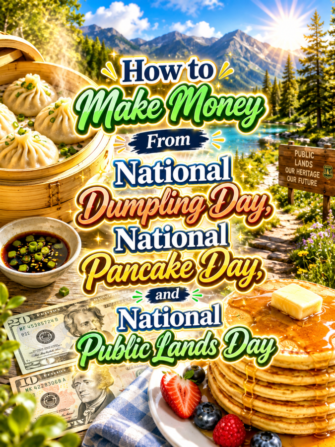 How to Make Money From National Dumpling Day, National Pancake Day, and National Public Lands Day