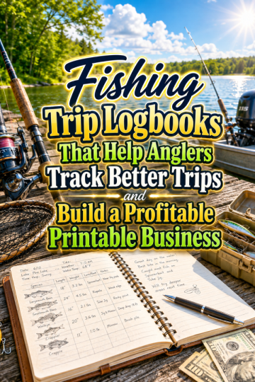 Fishing Trip Logbooks That Help Anglers Track Better Trips and Build a Profitable Printable Business