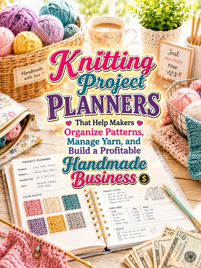 Knitting Project Planners That Help Makers Organize Patterns, Manage Yarn, and Build a Profitable Handmade Business