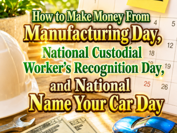 How to Make Money From Manufacturing Day, National Custodial Worker’s Recognition Day, and National Name Your Car Day How to Make Money From Manufacturing Day, National Custodial Worker’s Recognition Day, and National Name Your Car Day