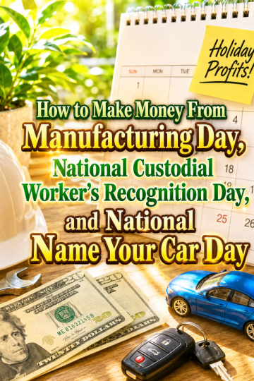 How to Make Money From Manufacturing Day, National Custodial Worker’s Recognition Day, and National Name Your Car Day