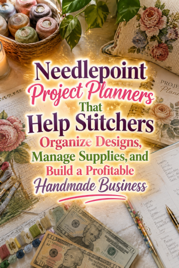 Needlepoint Project Planners That Help Stitchers Organize Designs, Manage Supplies, and Build a Profitable Handmade Business