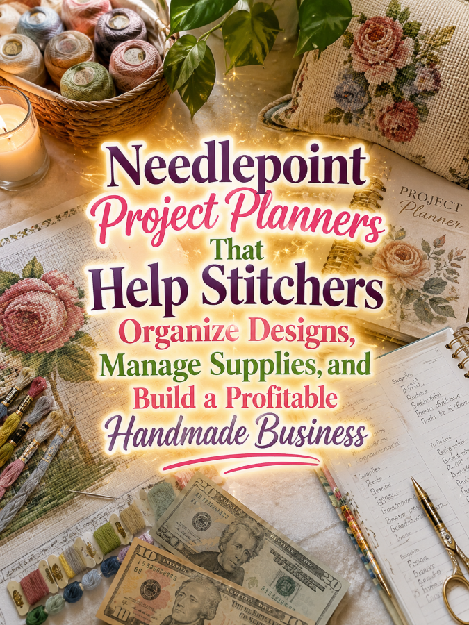 Needlepoint Project Planners That Help Stitchers Organize Designs, Manage Supplies, and Build a Profitable Handmade Business