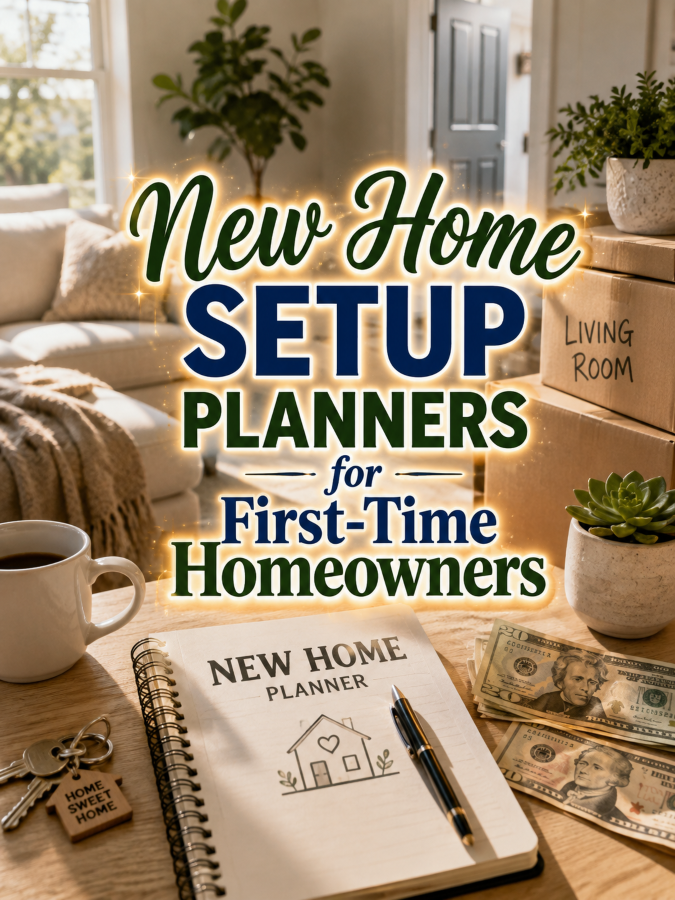 New Home Setup Planners for First-Time Homeowners