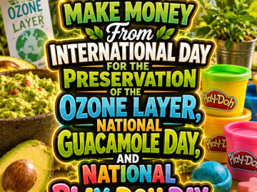 How to Make Money From International Day for the Preservation of the Ozone Layer, National Guacamole Day, and National Play-Doh Day