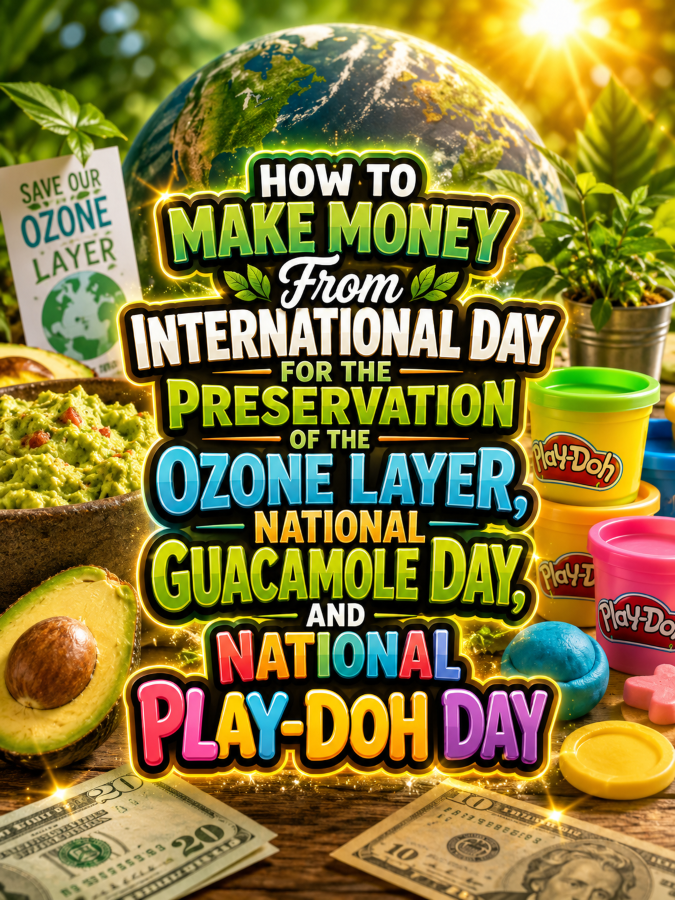 How to Make Money From International Day for the Preservation of the Ozone Layer, National Guacamole Day, and National Play-Doh Day How to Make Money From International Day for the Preservation of the Ozone Layer, National Guacamole Day, and National Play-Doh Day