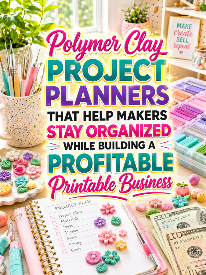 Polymer Clay Project Planners That Help Makers Stay Organized While Building a Profitable Printable Business