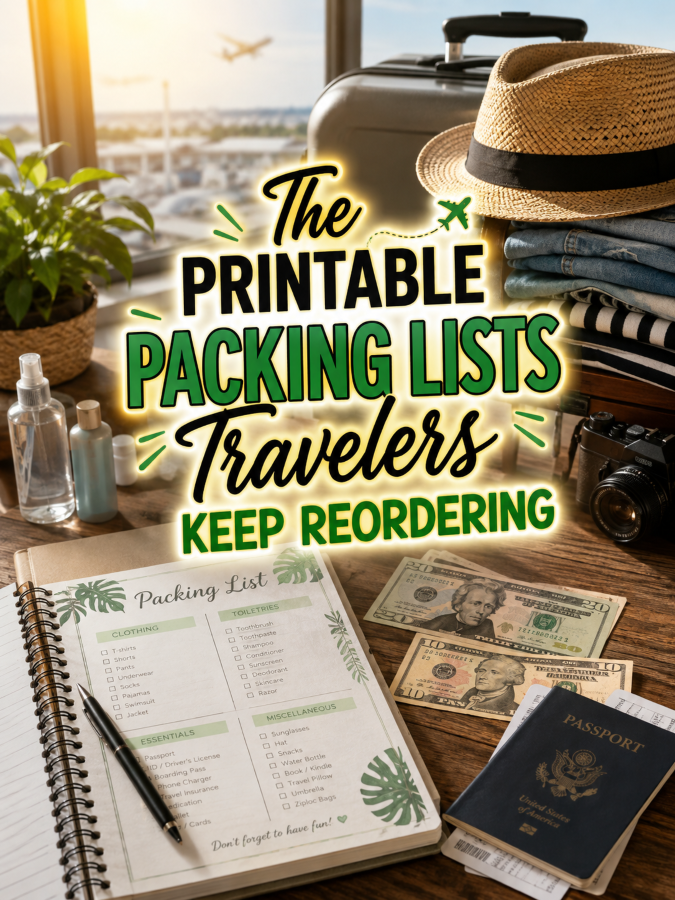 The Printable Packing Lists Travelers Keep Reordering The Printable Packing Lists Travelers Keep Reordering
