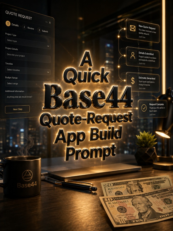 A Quick Base44 Quote-Request App Build Prompt A Quick Base44 Quote-Request App Build Prompt