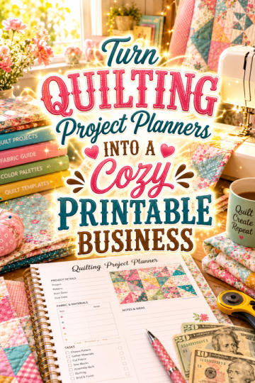 Turn Quilting Project Planners Into a Cozy Printable Business