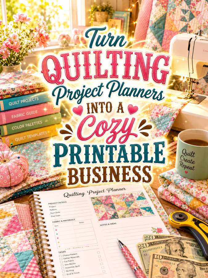 Turn Quilting Project Planners Into a Cozy Printable Business