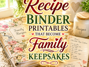 Recipe Binder Printables That Become Family Keepsakes Recipe Binder Printables That Become Family Keepsakes