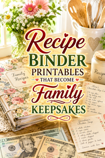 Recipe Binder Printables That Become Family Keepsakes