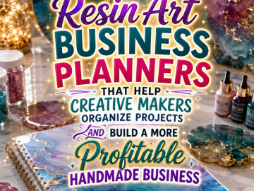 Resin Art Business Planners That Help Creative Makers Organize Projects and Build a More Profitable Handmade Business